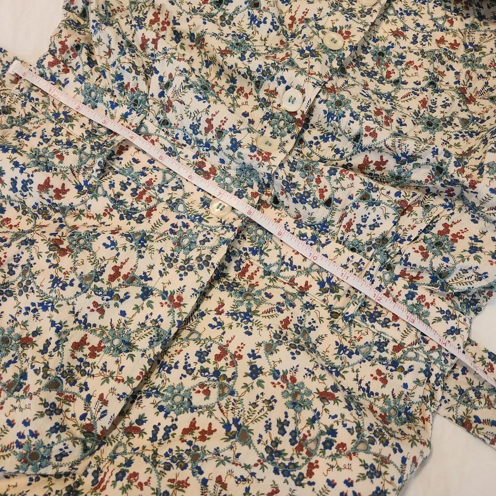 NWT Sezane Elise Jumpsuit Romper Floral Eyelet Belted Sz 38/6 Combisuit Ostuni - Picture 8 of 16